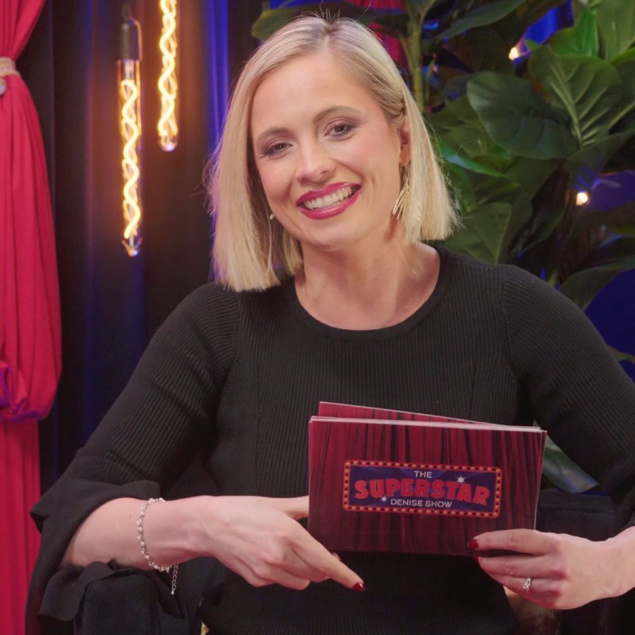 Denise, host of The Superstar Denise Show, on the show's set